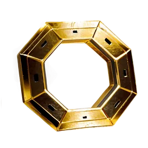 Shiny Gold Octagon Png 06122024 PNG image