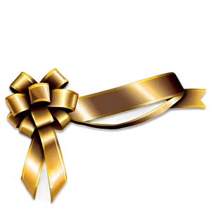 Shiny Gold Ribbon PNG Hvg