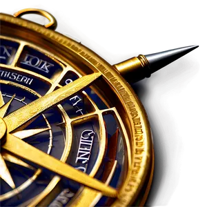 Shiny Golden Compass Png 11 PNG image