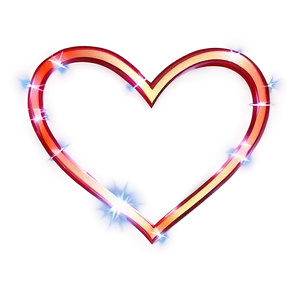 Shiny Heart Border PNG 5 PNG