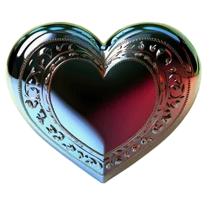 Shiny Heart Decoration PNG A