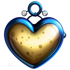 Shiny Heart Decoration PNG D