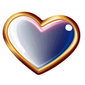 Shiny Heart Outline PNG 80
