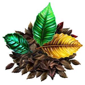 Shiny Leaf Pile PNG 58