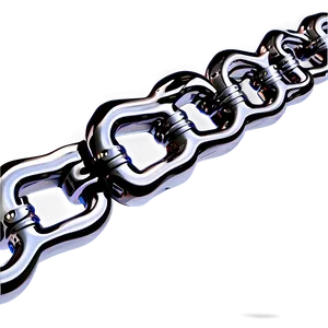 Shiny Metal Bike Chain PNG 59