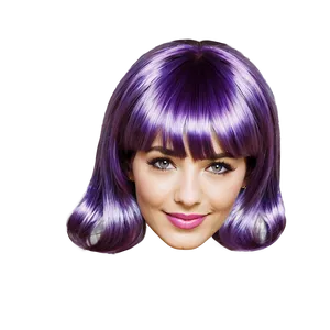 Shiny Metallic Purple Hair PNG Ubx