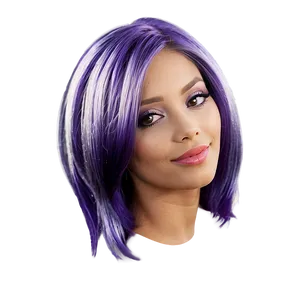 Shiny Metallic Purple Hair PNG Wju85 PNG