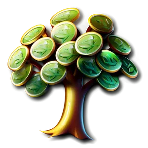 Shiny Money Tree Icon Png 06272024 PNG image