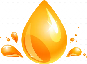 Shiny Oil Drop Illustration PNG