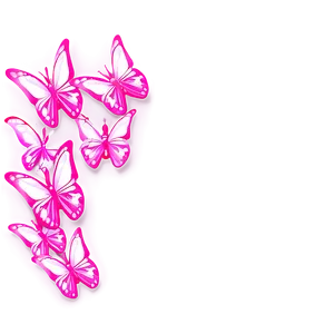 Shiny Pink Butterfly Decoration PNG Pwl57