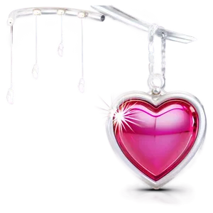 Shiny Pink Heart PNG Qlw