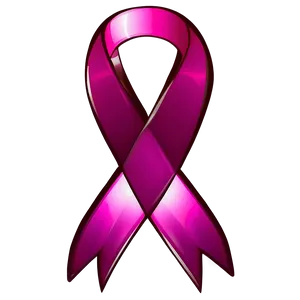 Shiny Pink Ribbon Emblem Png 05252024 PNG image