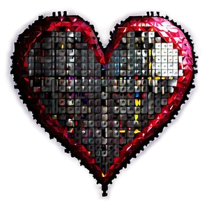 Shiny Pixel Heart Png 4 PNG image