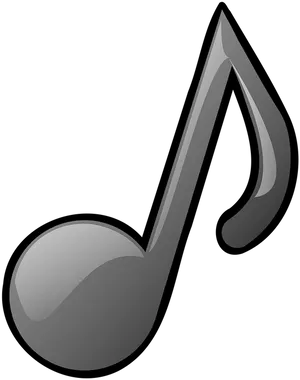 Shiny Quaver Musical Note PNG image