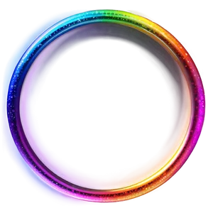 Shiny Rainbow Circle Decoration PNG 06262024