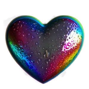 Shiny Rainbow Heart PNG 06252024