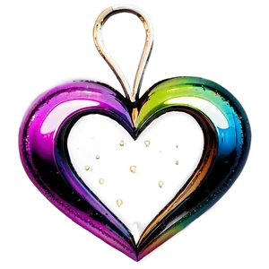 Shiny Rainbow Heart PNG Lrc PNG