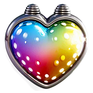 Shiny Rainbow Heart PNG Lxf PNG