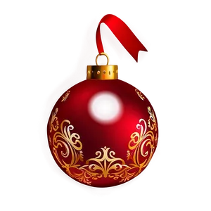 Shiny Red Christmas Ornament Png 05062024 PNG image