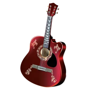 Shiny Red Guitar Png 22 PNG image