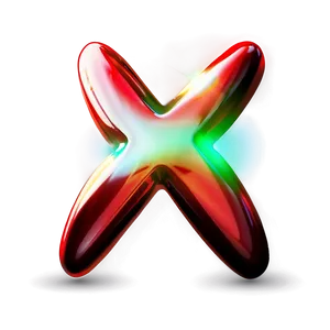 Shiny Red X Graphic Png 96 PNG image