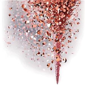 Shiny Rose Gold Glitter Particles PNG 84 PNG