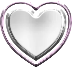 Shiny Silver Heart Icon