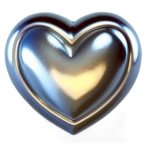 Shiny Silver Heart Png Uvm87 PNG image