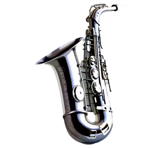 Shiny Silver Saxophone Png 05252024 PNG image