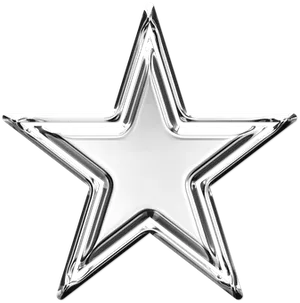 Shiny Silver Star PNG image
