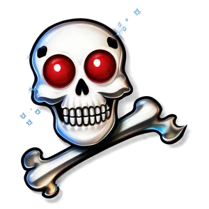 Shiny Skulland Crossbones Icon PNG