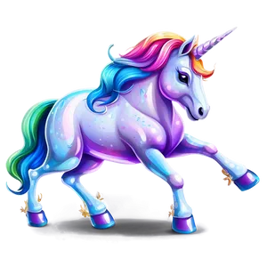 Shiny Unicorn Clipart PNG 06262024