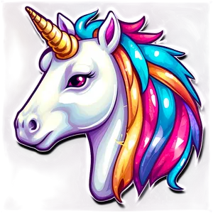 Shiny Unicorn Sticker Png Wyy7 PNG image
