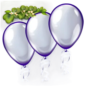 Shiny White Balloons Png 06122024 PNG image