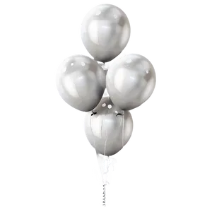 Shiny White Balloons Png 06122024 PNG image