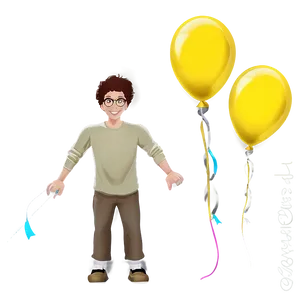 Shiny Yellow Balloon Png Xdn16 PNG image