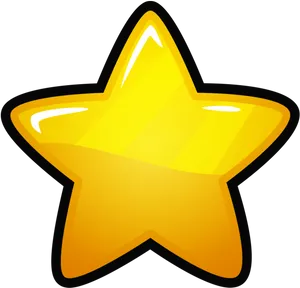 Shiny Yellow Star Clipart PNG image