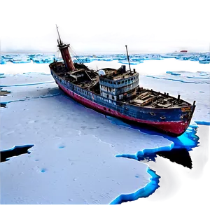 Shipwreck In Arctic Ice PNG 88