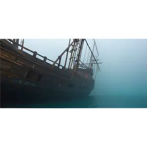 Shipwreck In Foggy Waters Png 06212024 PNG image