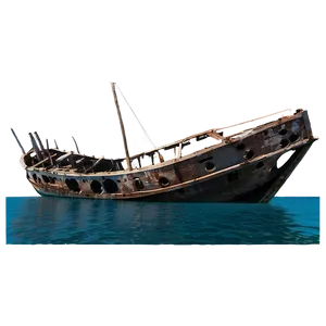 Shipwreck In Mysterious Lagoon PNG Mvj