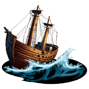 Shipwreck In Stormy Seas PNG Gjq52 PNG
