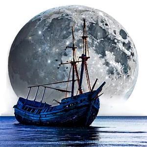 Shipwreck In The Moonlight PNG 06212024
