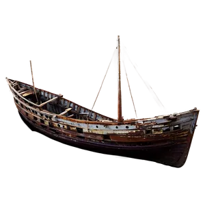 Shipwreck On Rocky Shore PNG Srw