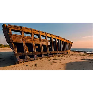 Shipwreck Shoreline Sunset PNG Idl17 PNG