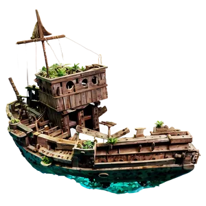 Shipwreck With Coral Growth PNG 06212024 PNG
