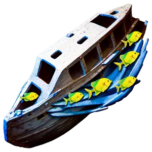 Shipwreck With Swarming Fish PNG 06212024