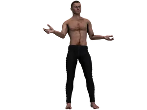 Shirtless Man Black Background