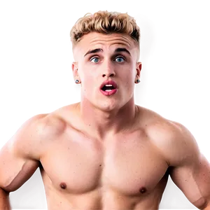Shirtless Man Surprised Expression PNG