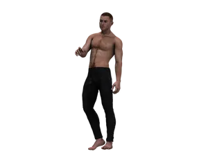 Shirtless Man3 D Model