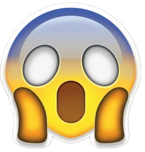 Shocked Face Emoji Graphic PNG image